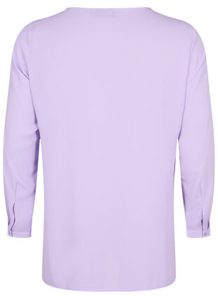 Chemise à manches longues avec col en V, Purple Rose, Packshot image number 1