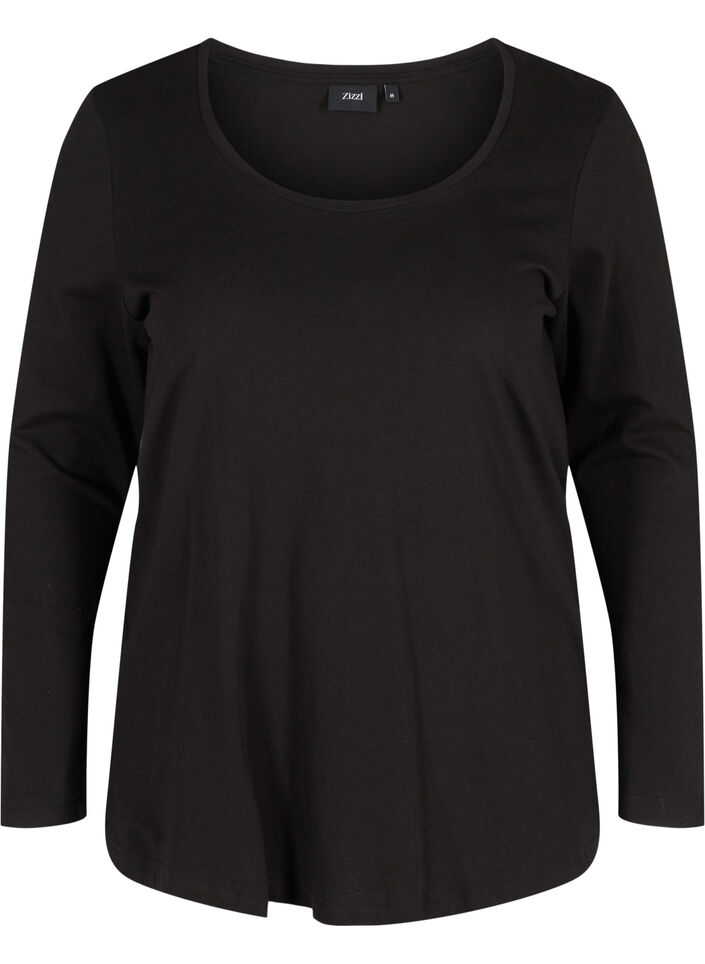 Blouse basique à manches longues, lot de 2, Black, Packshot image number 3