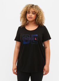 Trainingsshirt met print, Black w. Be Original, Model