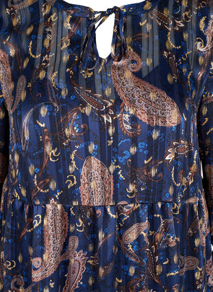 Robe trapèze à manches longues avec imprimé, Paisley Foil, Packshot image number 2