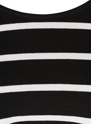 Korte jurk, Black w. white stripes , Packshot image number 2