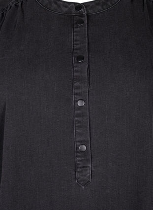 Robe en jean à manches courtes avec silhouette en A, Grey Denim, Packshot image number 2