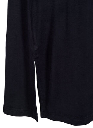 Robe de nuit en viscose à manches courtes, Black, Packshot image number 3