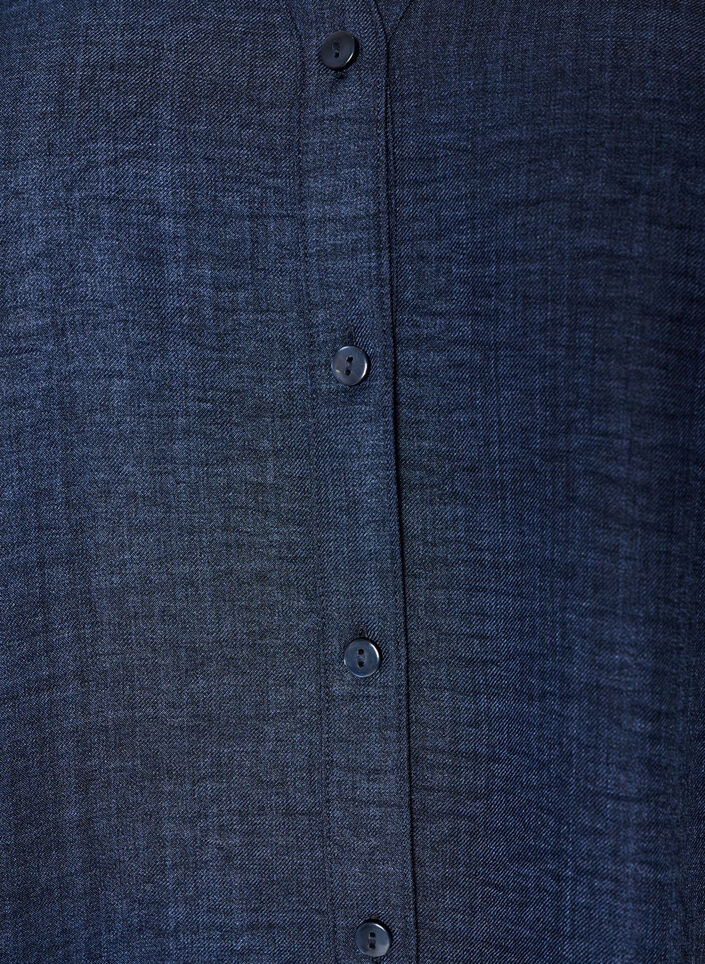 Chemise ample avec col en V, Bleu, Packshot image number 2