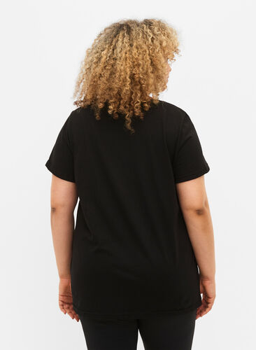 T-shirt de sport avec imprimé, Black w. Be Original, Model image number 1