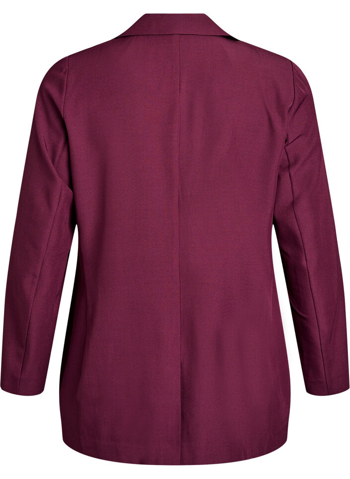 Blazer met zakken en splitjes, Donker Bordeaux, Packshot image number 1
