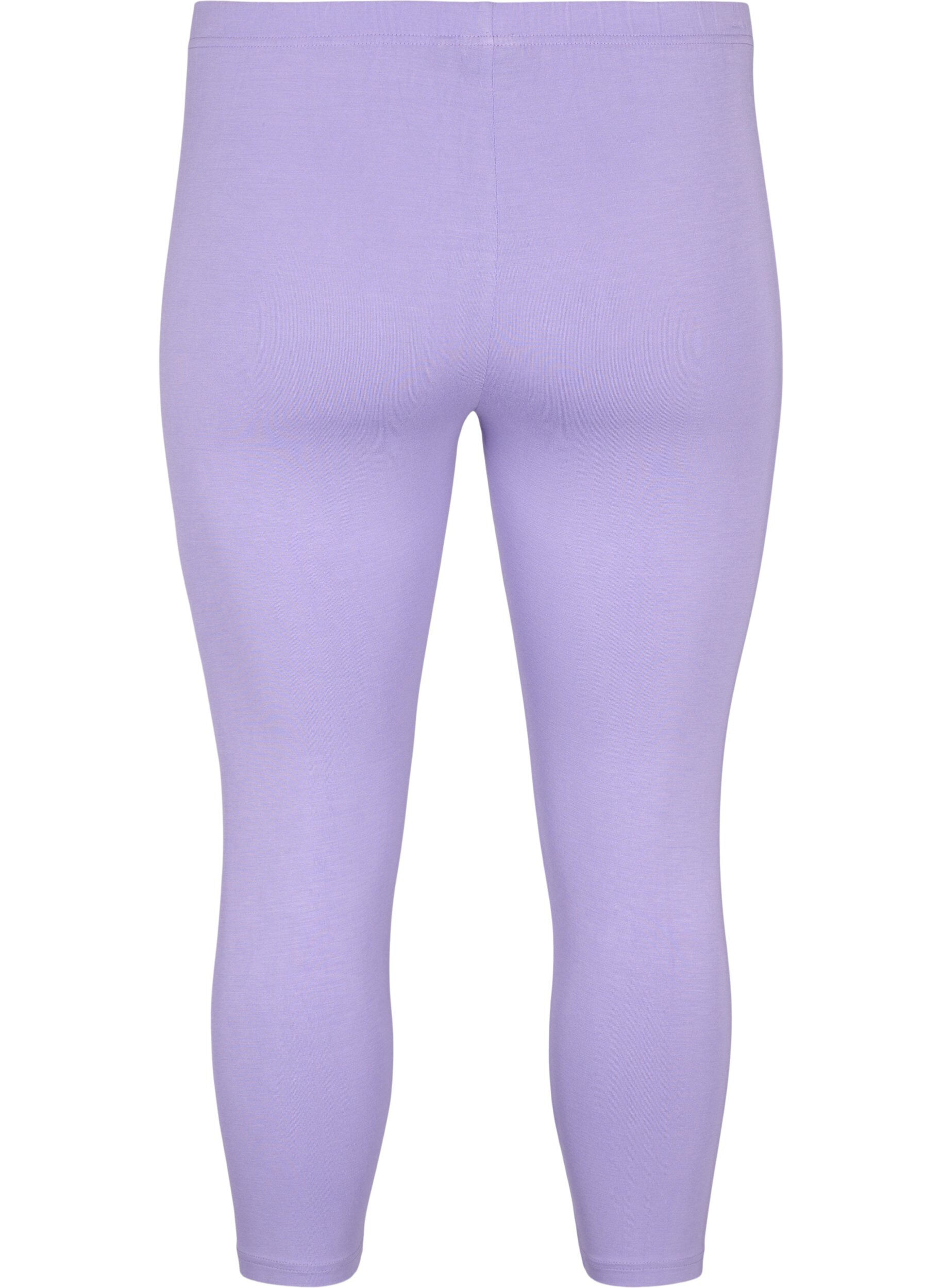 Zizzi Leggings basiques longueur 3/4 en viscose, Violet, Packshot image number 1