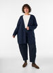Cardigan long avec poches, Bleu, Model image number 1