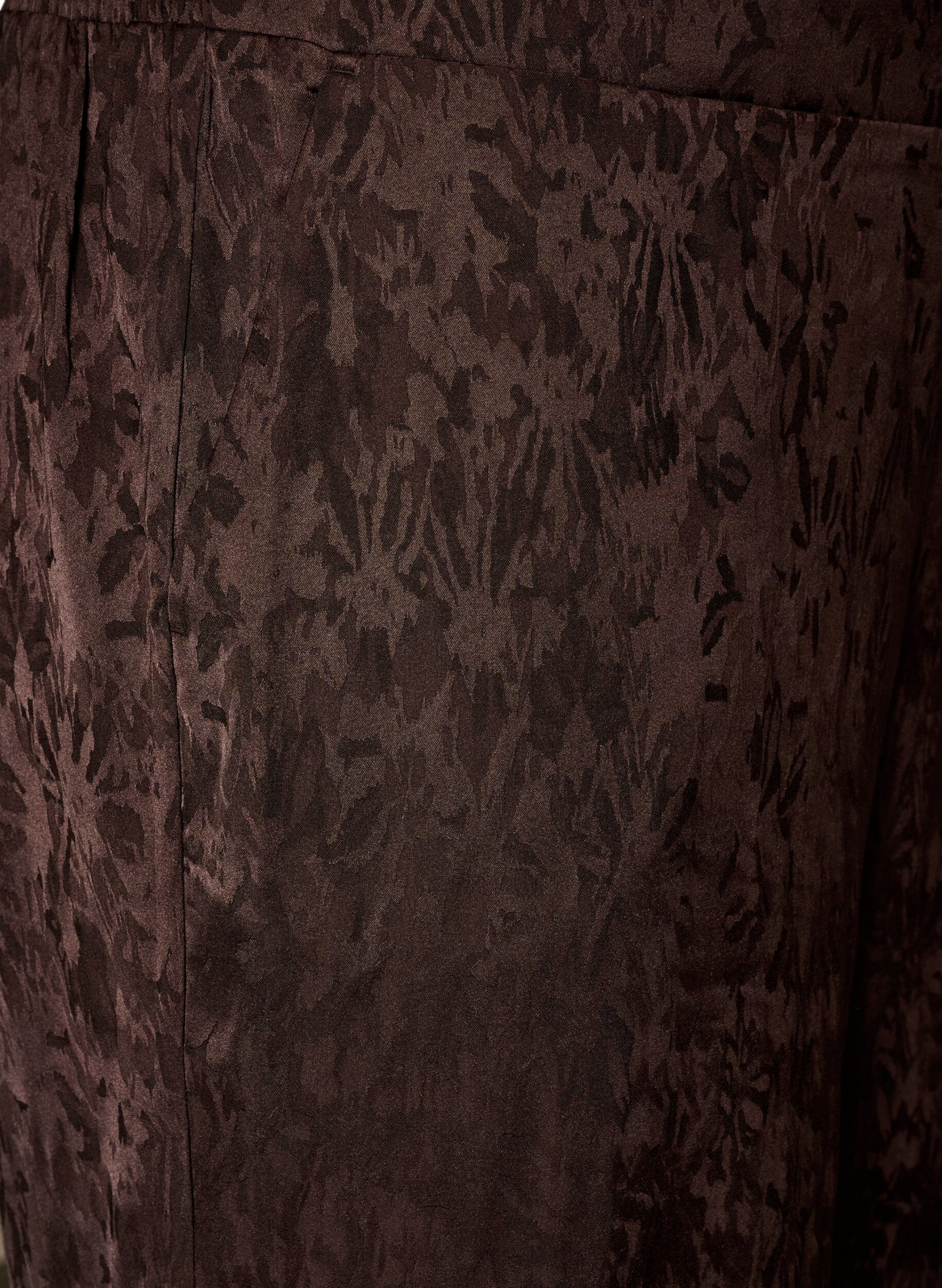 ZizziPantalon ample &agrave; motif cachemire et taille haute, Marron, Packshot image number 2