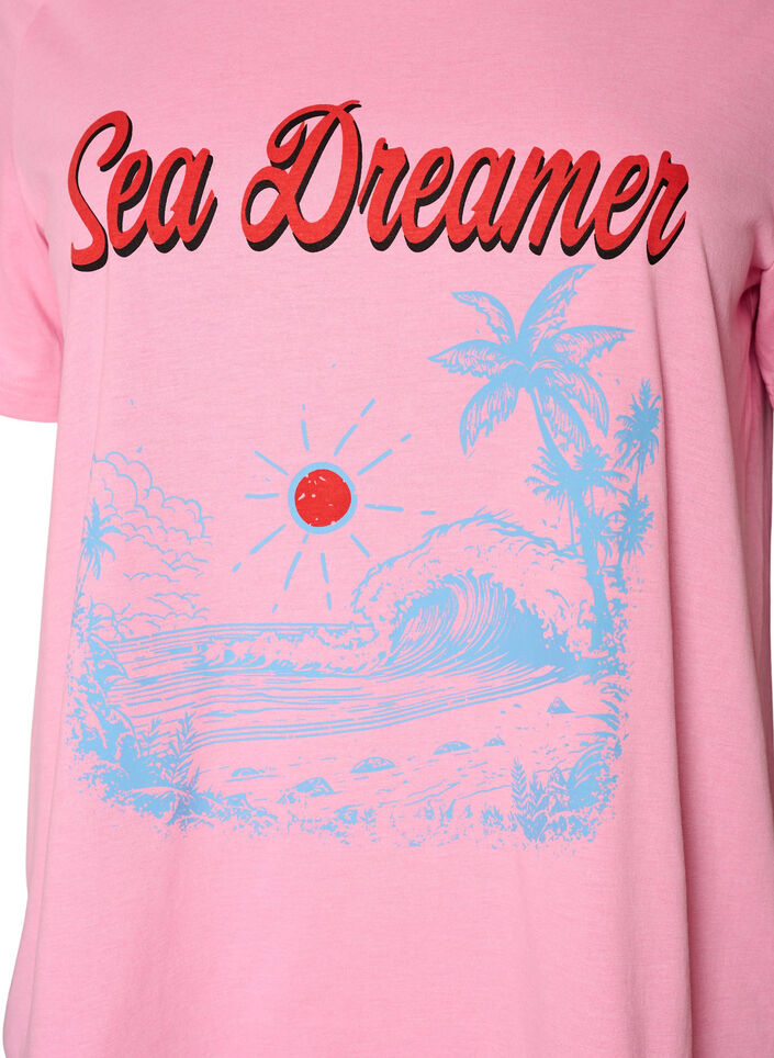 T-shirt imprim&eacute;, Rose, Packshot image number 2