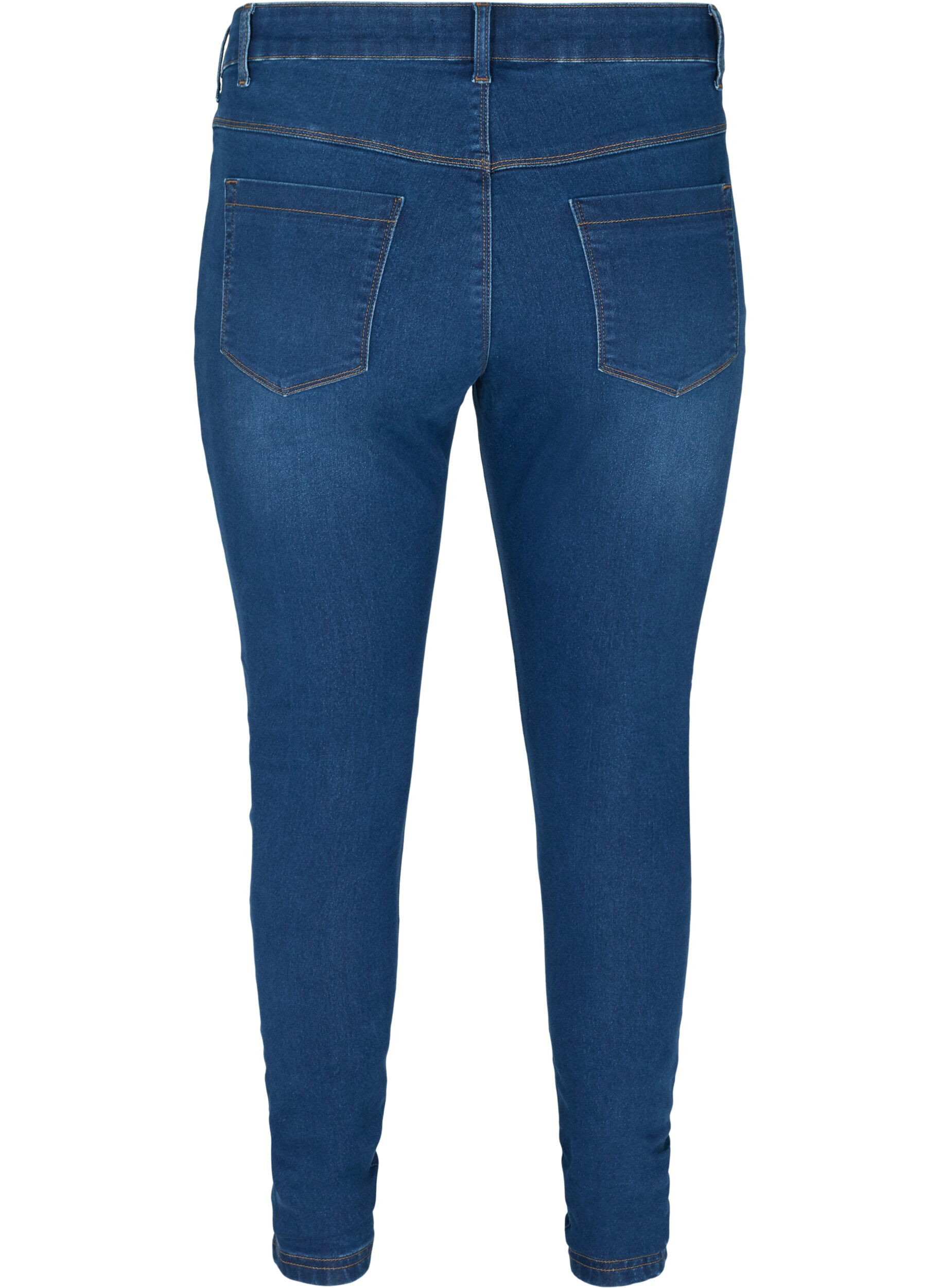Zizzi Jegging en coton m&eacute;lang&eacute;, Blue denim, Packshot image number 1