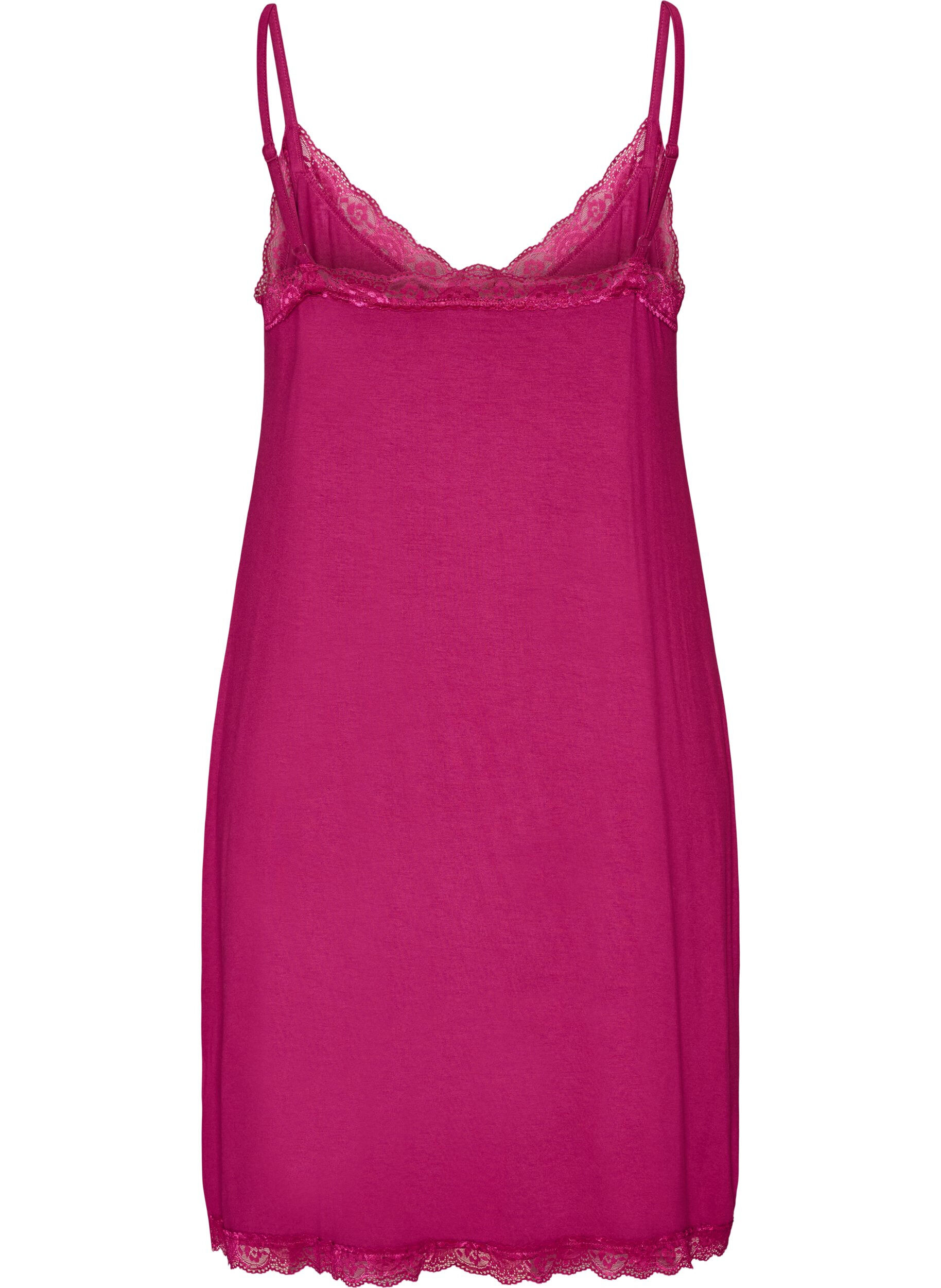 ZizziNuisette en viscose avec dentelle et fentes, Bordeaux, Packshot image number 1