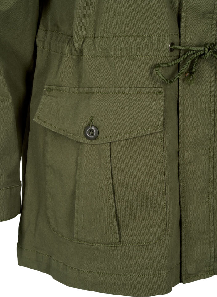 Canvas jacket met zakken, Thyme, Packshot image number 3