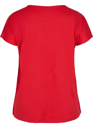 T-shirt en mélange coton, Tango Red, Packshot image number 1