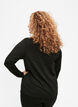 Blouse voor onder een trui met zakken en mesh, Black, Model image number 1
