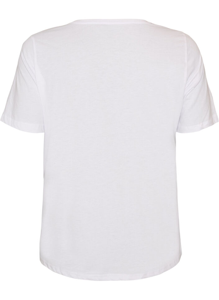 T-shirt met motief, Wit, Packshot image number 1