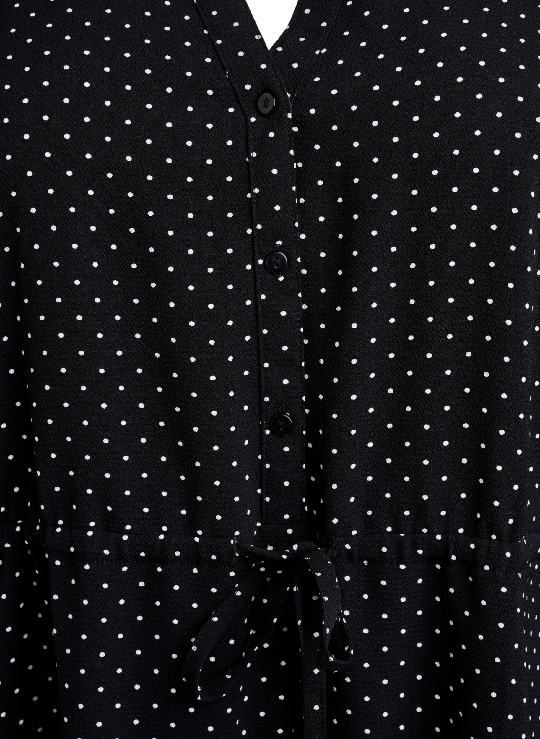 ZizziKnielange jurk met strikceintuur, Zwart, Packshot image number 2