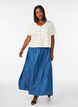 Katoenen blouse met structuur en knoopsluiting, Vanille, Model image number 1