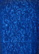 Robe en jacquard &agrave; coupe &eacute;vas&eacute;e avec manches bouffantes, Bleu, Packshot image number 2