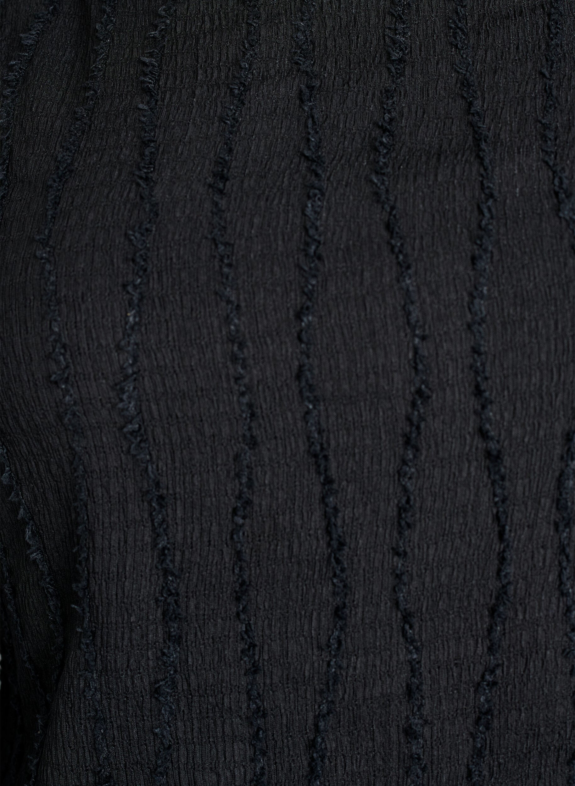 ZizziBlouse en jersey ondul&eacute;, Noir, Packshot image number 2