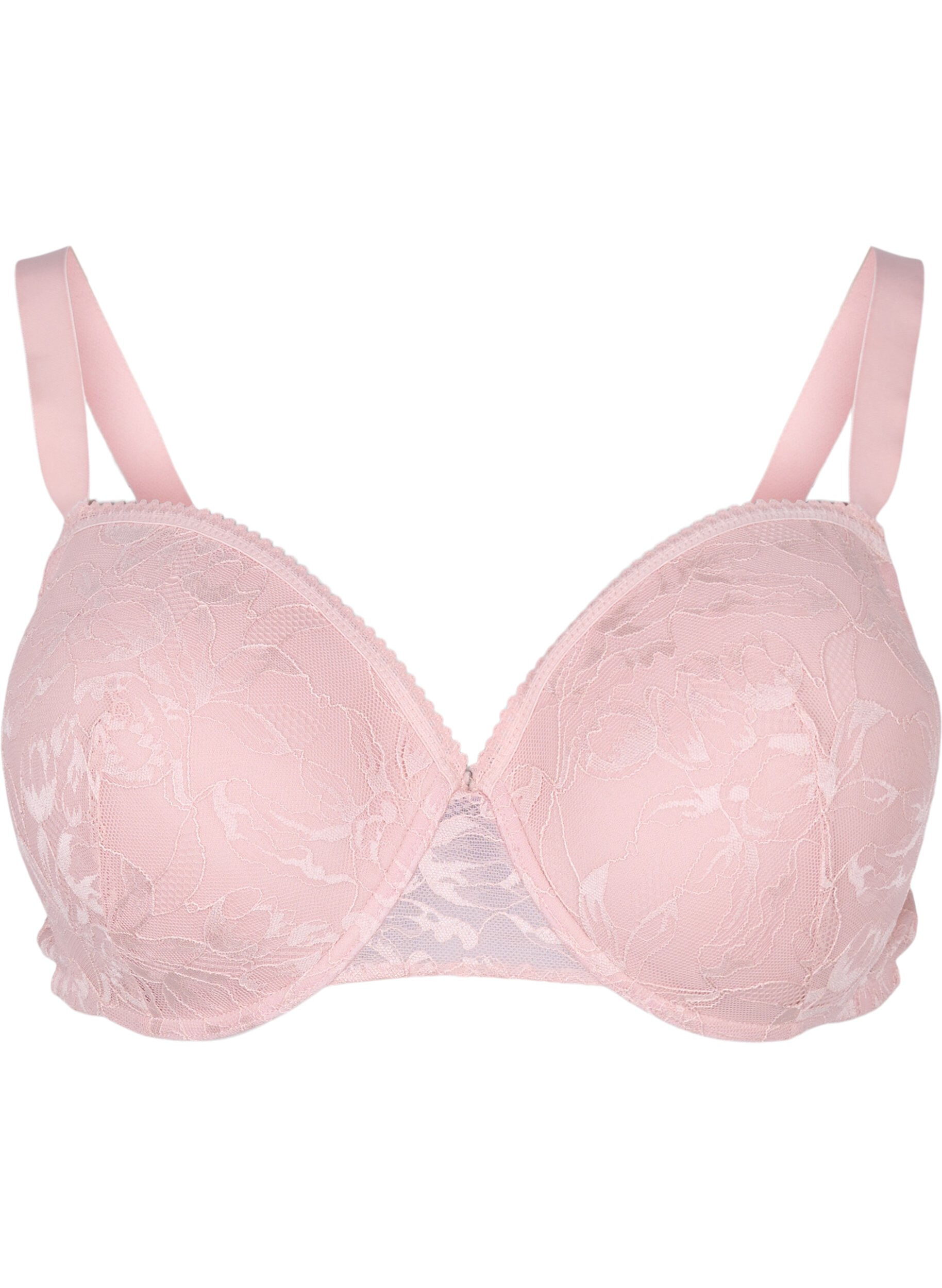 Zizzi Soutien-gorge en dentelle avec armature, Pale Mauve, Packshot image number 0