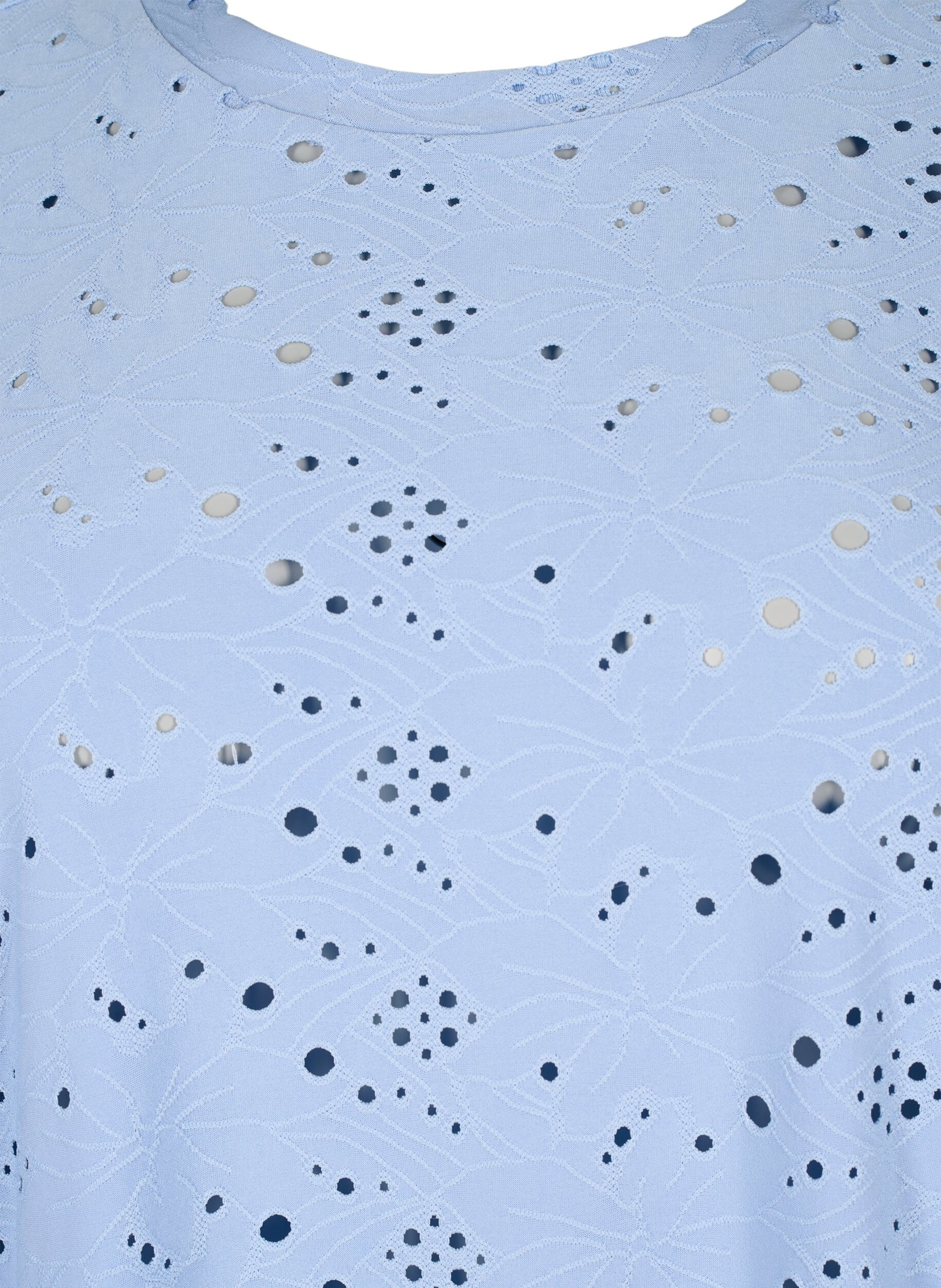 ZizziBlouse met lange mouwen en gaatjespatroon, Serenity, Packshot image number 2