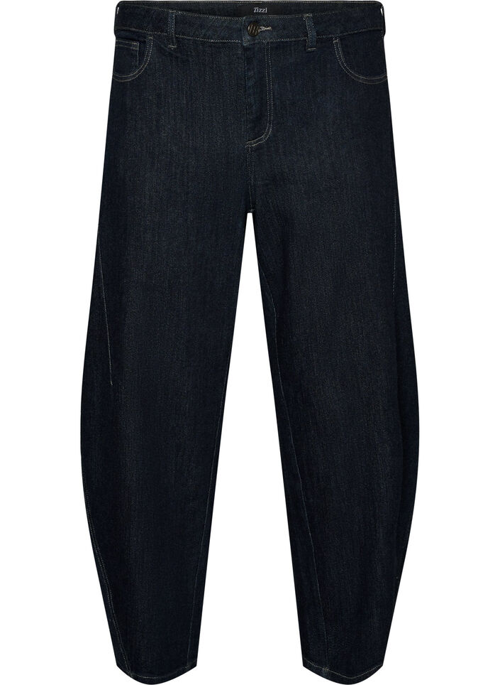 Barrel fit jeans met high waist, Blauw, Packshot image number 0