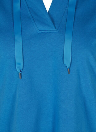 Sweatshirt met capuchon en split, Daphne Blue, Packshot image number 2