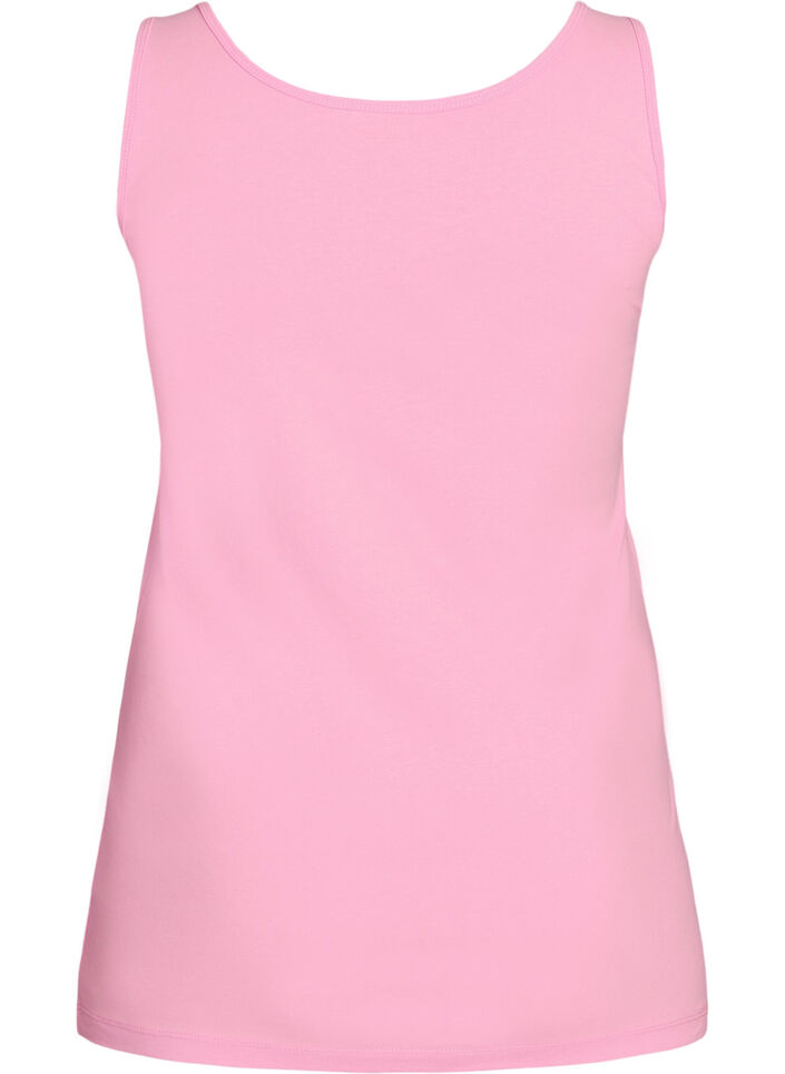 Haut Basic uni en coton, Rose, Packshot image number 1