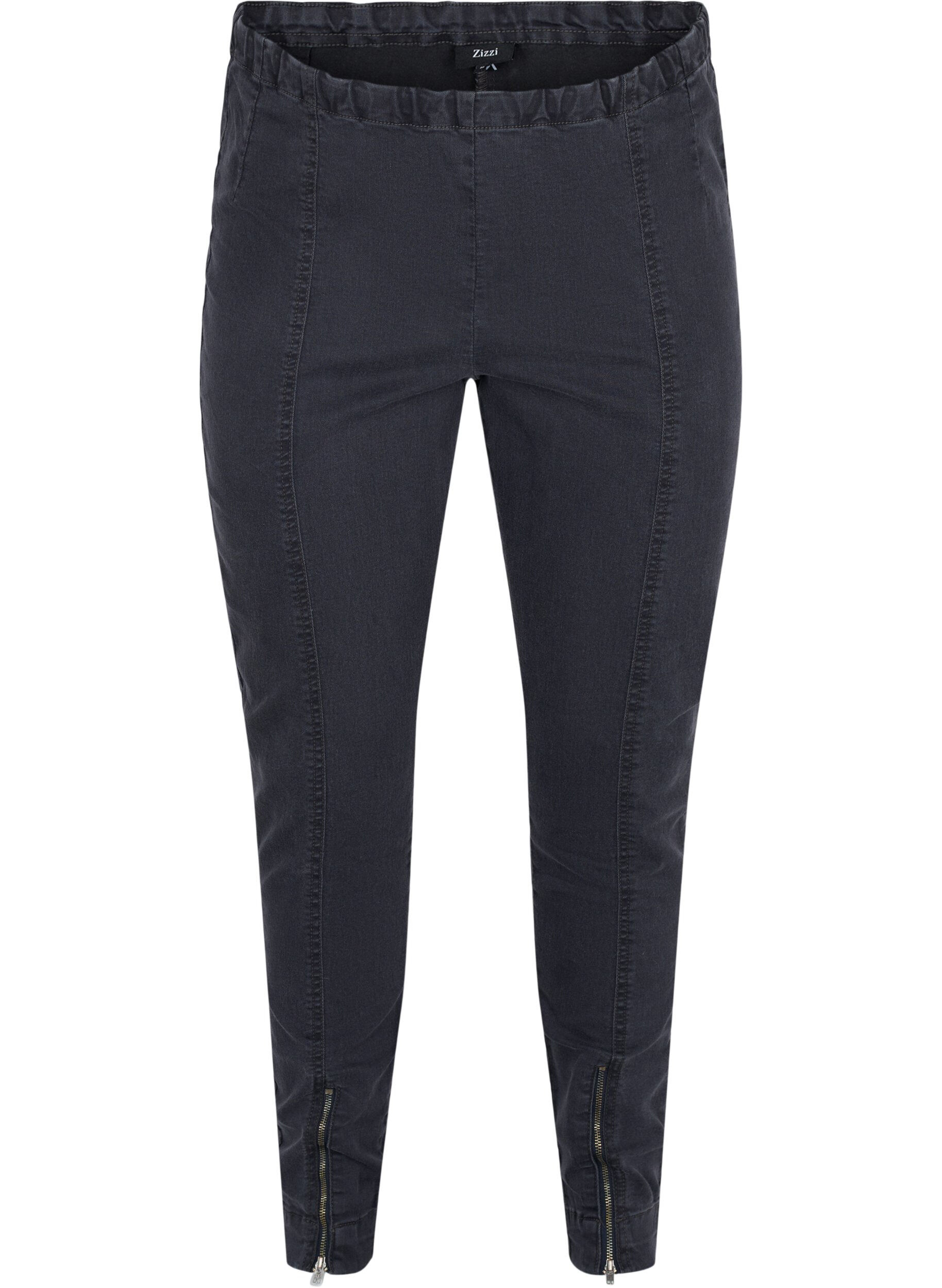 ZizziJegging met ritsdetail, Grey Wash, Packshot image number 0