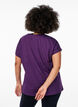 Effen gekleurd trainingsshirt, Paars, Model image number 2