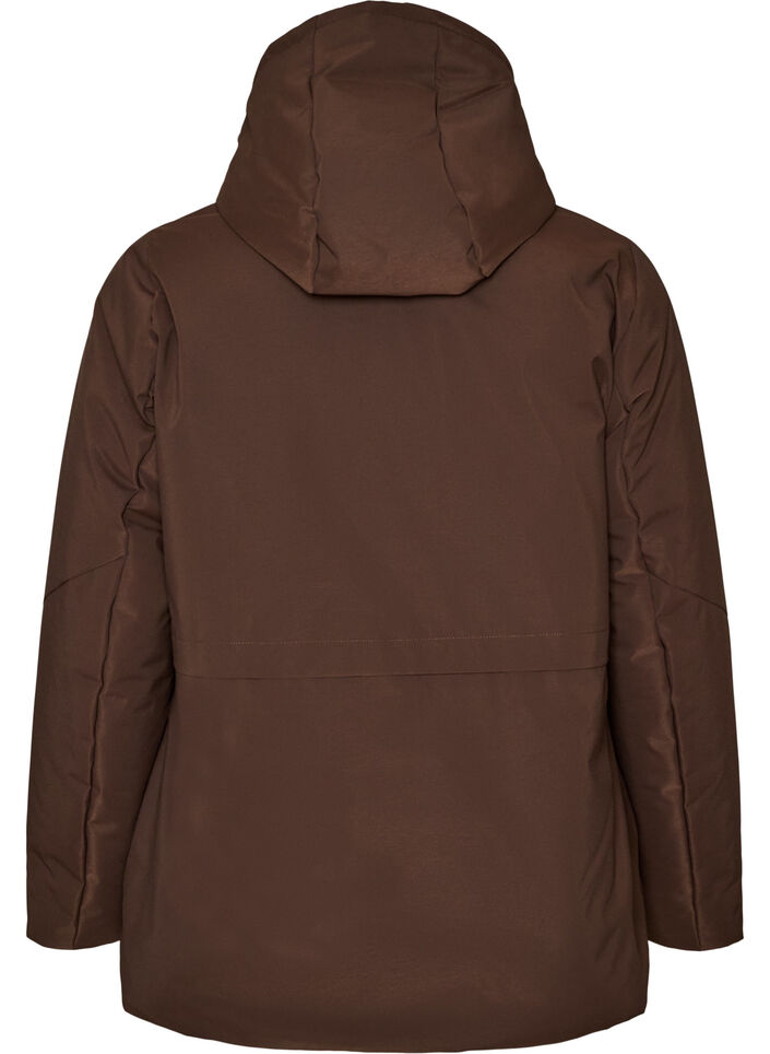 Veste d'hiver avec capuche et taille ajustable, Marron, Packshot image number 1