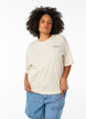 T-shirt oversize avec impression au dos, Beige, Model image number 0