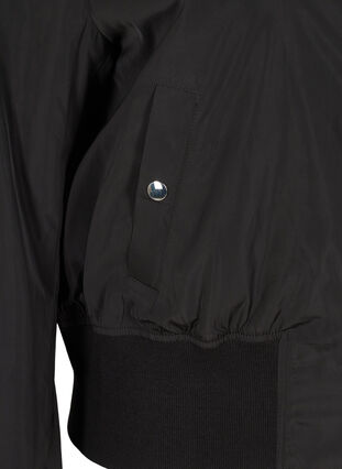 Blouson bomber avec poches et bords côtelés, Black, Packshot image number 3