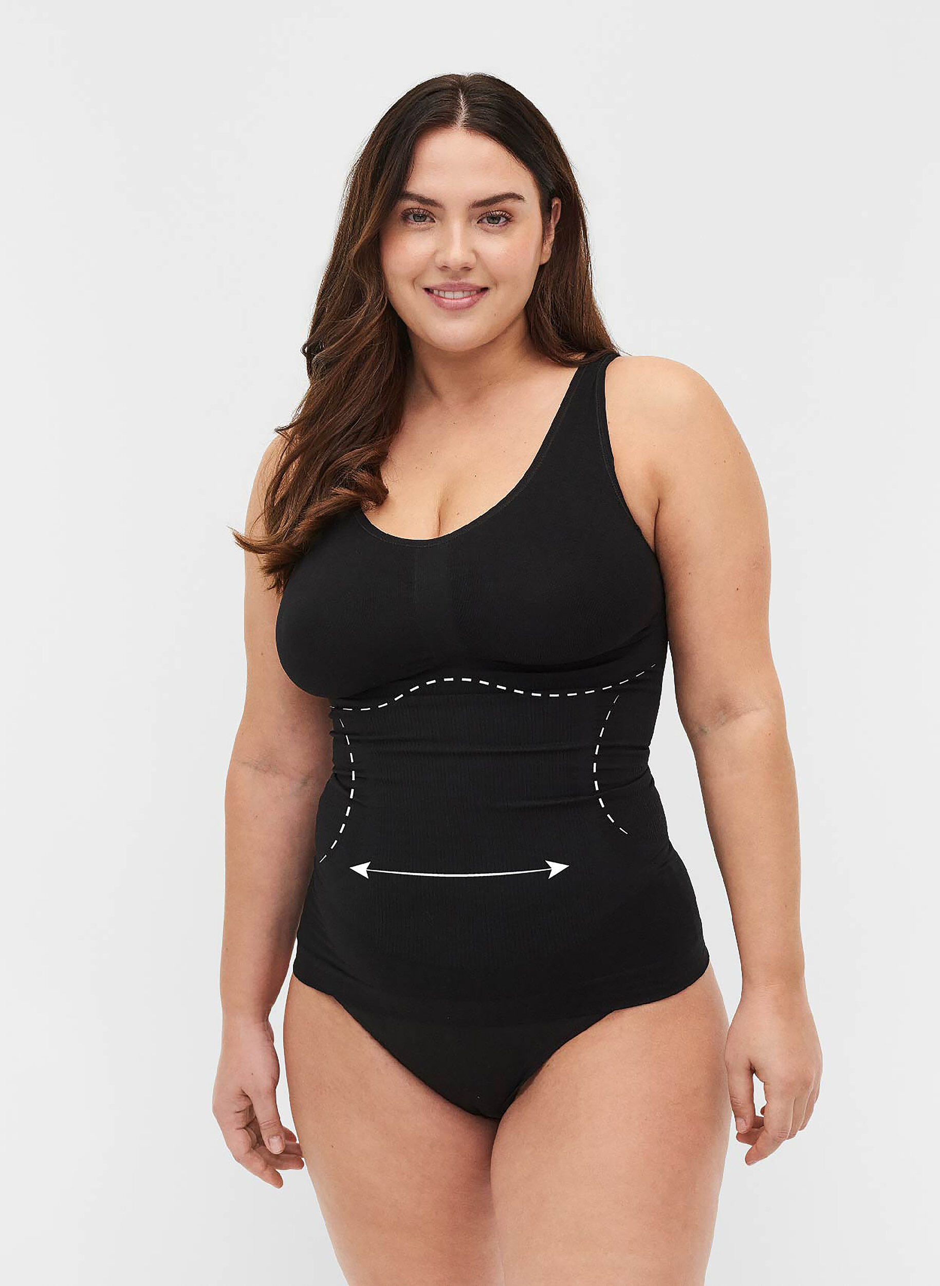 ZizziShapewear top met brede bandjes, Zwart, Model image number 0