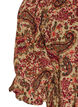 Viscose blouse met paisleymotief en een vierkante halslijn, Bruin, Packshot image number 3