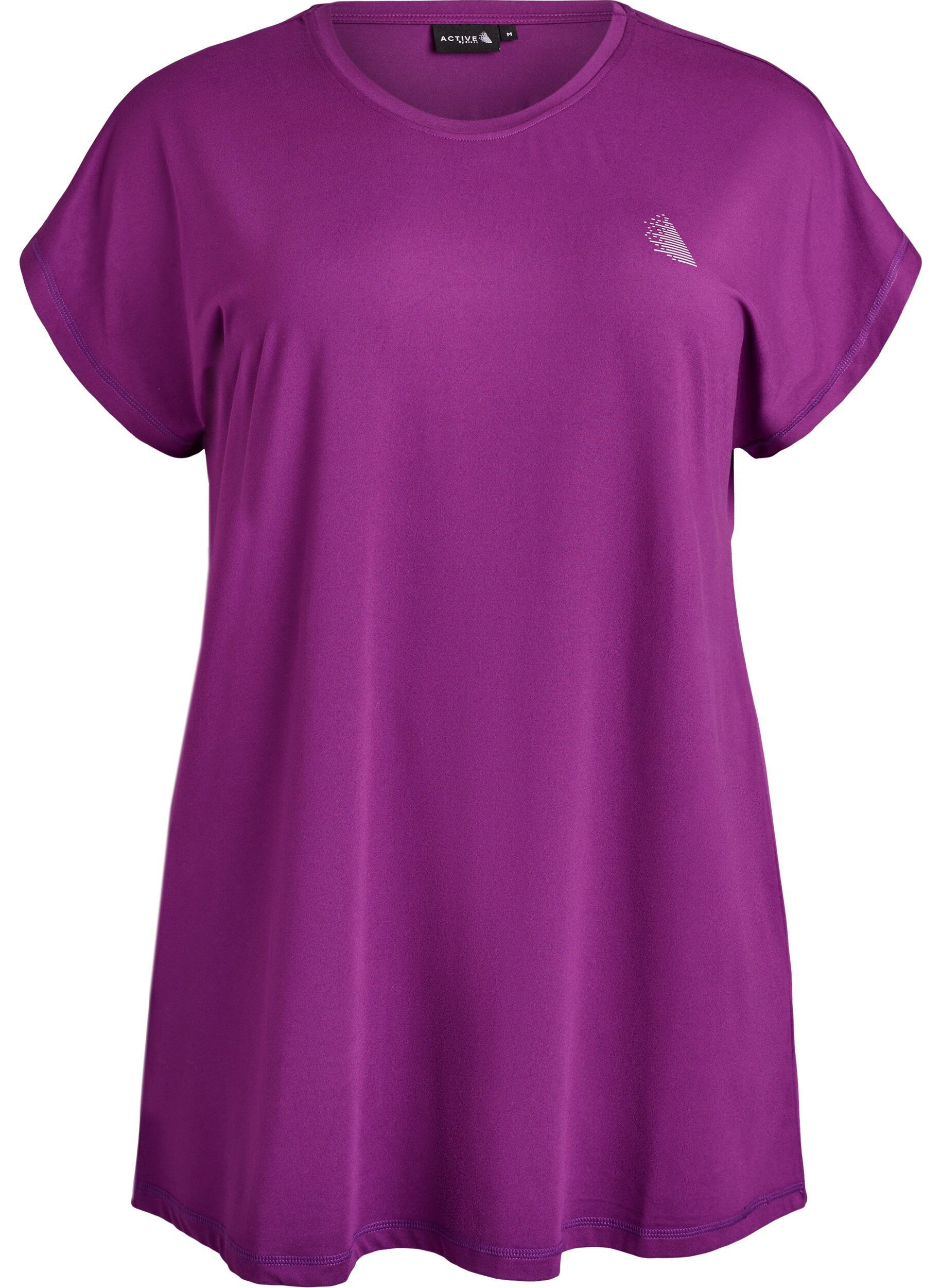 Zizzi T-shirt long d'entra&icirc;nement, Violet, Packshot image number 0