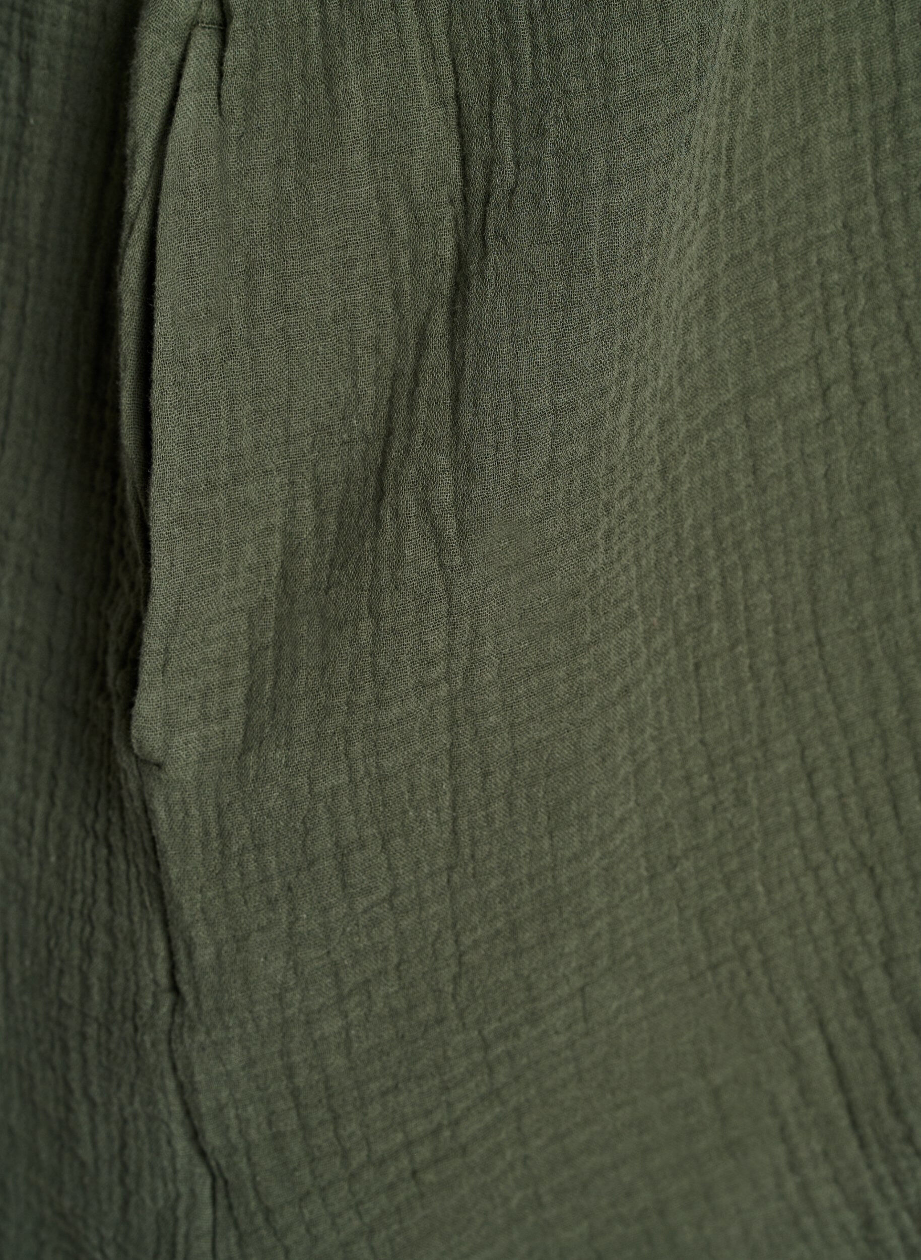 ZizziKatoenen muslin tuniek met korte mouwen, Groen, Packshot image number 3