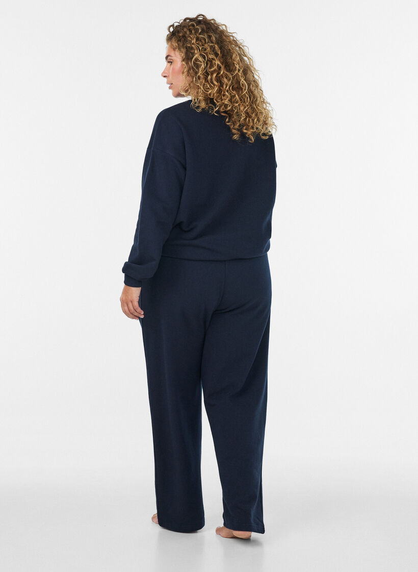 Joggingbroek met zakken, Blauw, Model image number 1