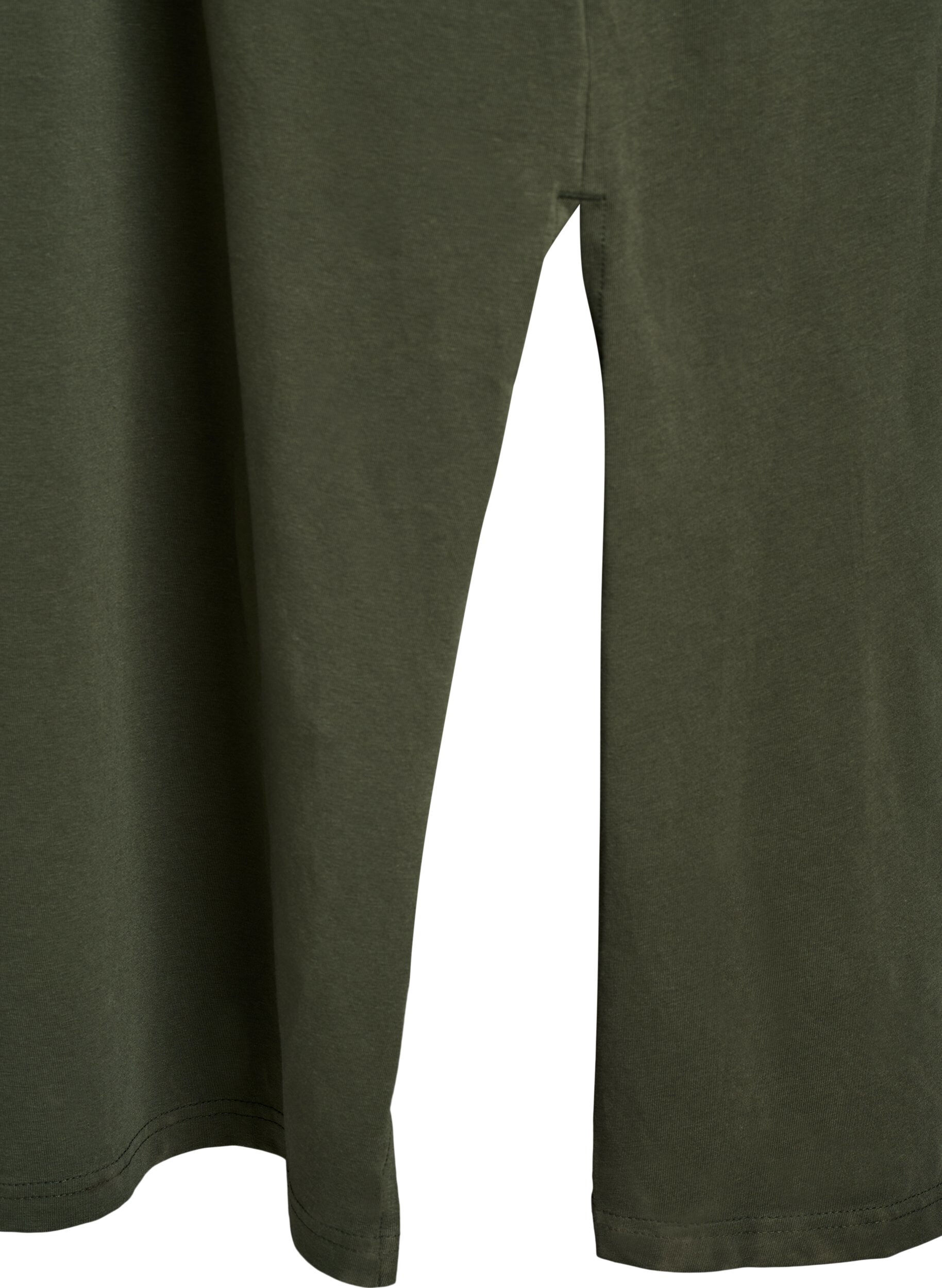 Zizzi Robe midi en coton &agrave; manches courtes, Vert, Packshot image number 3