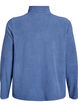 Fleecetop met ritssluiting en hoge kraag, Blauw, Packshot image number 1