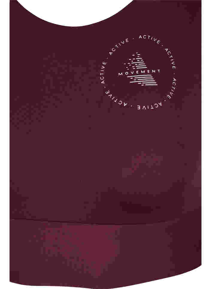 Brassière de sport de couleur contrastée avec dos en V, Fig, Packshot image number 2