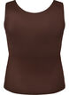 Aansluitende basic top van een gladde stof, Bruin, Packshot image number 1