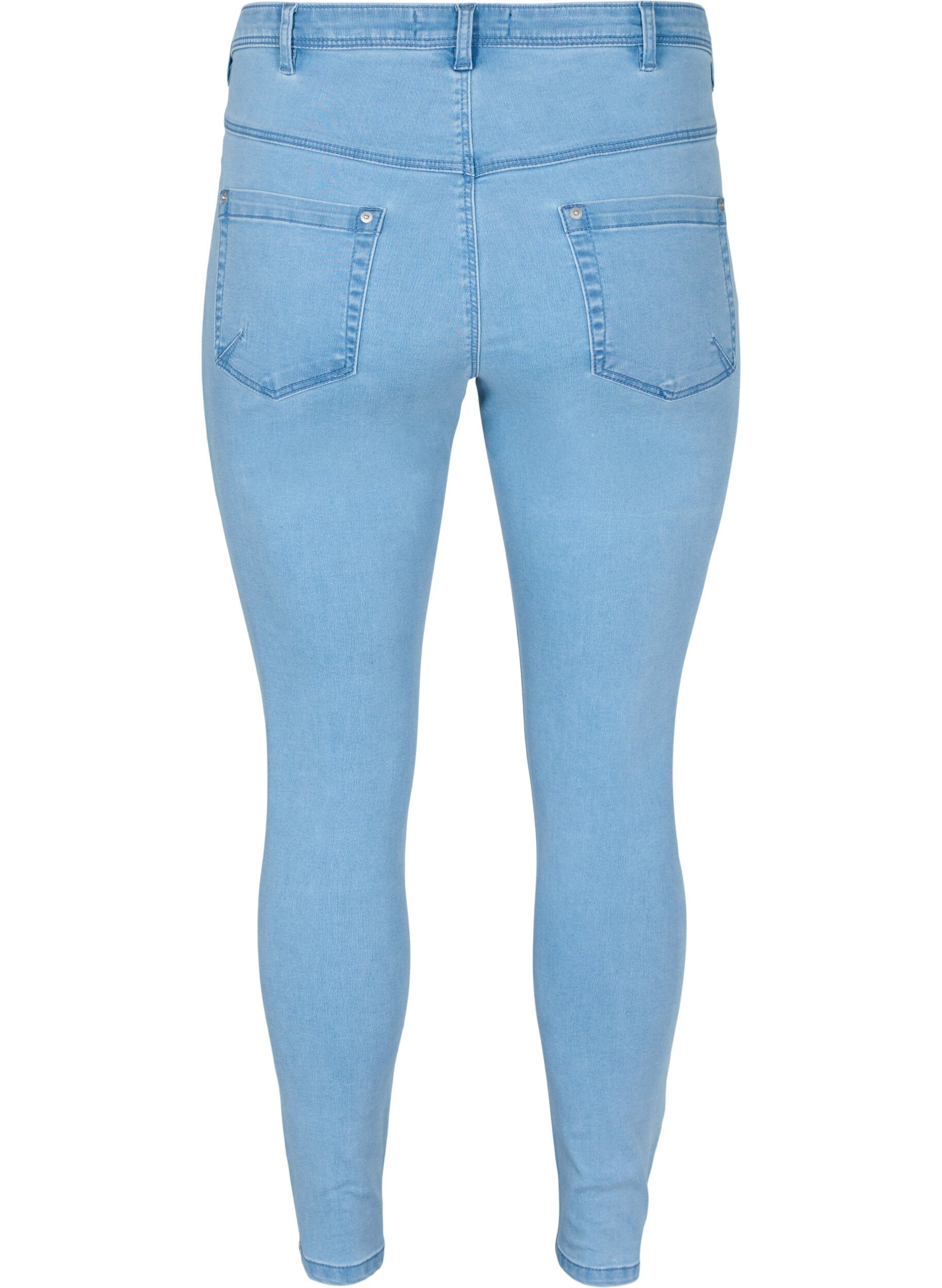 ZizziCropped Amy jeans met rits, Blauw, Packshot image number 1