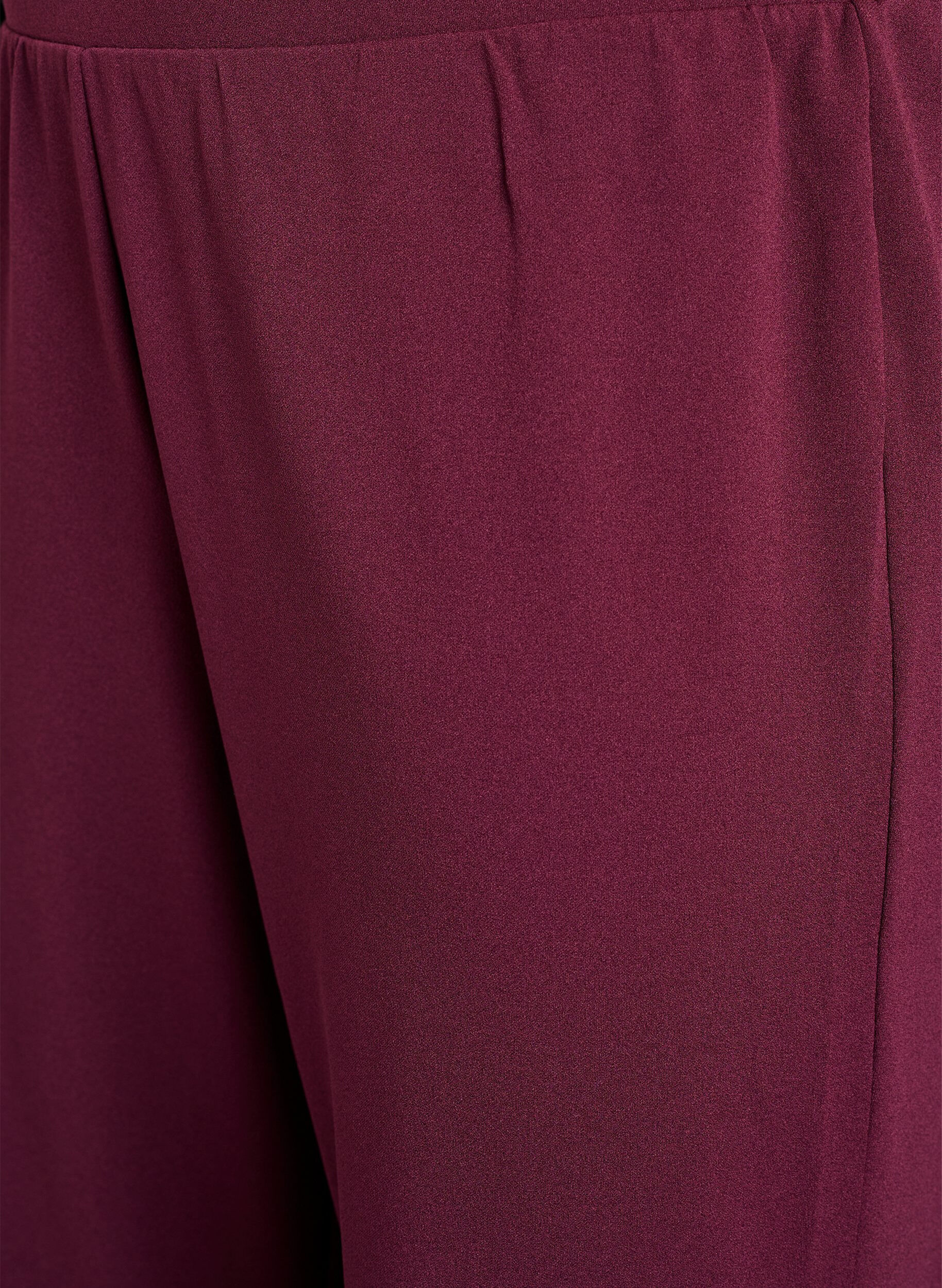 ZizziPantalon &agrave; coupe droite, Bordeaux, Packshot image number 2