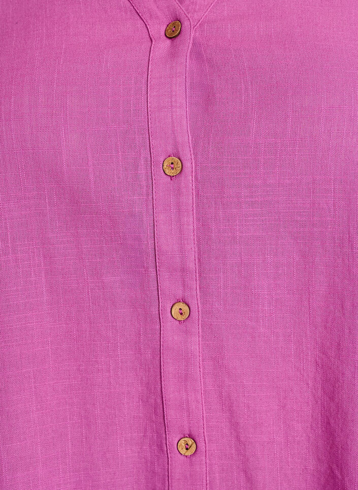 Chemisier en coton avec col en V, Rose, Packshot image number 2
