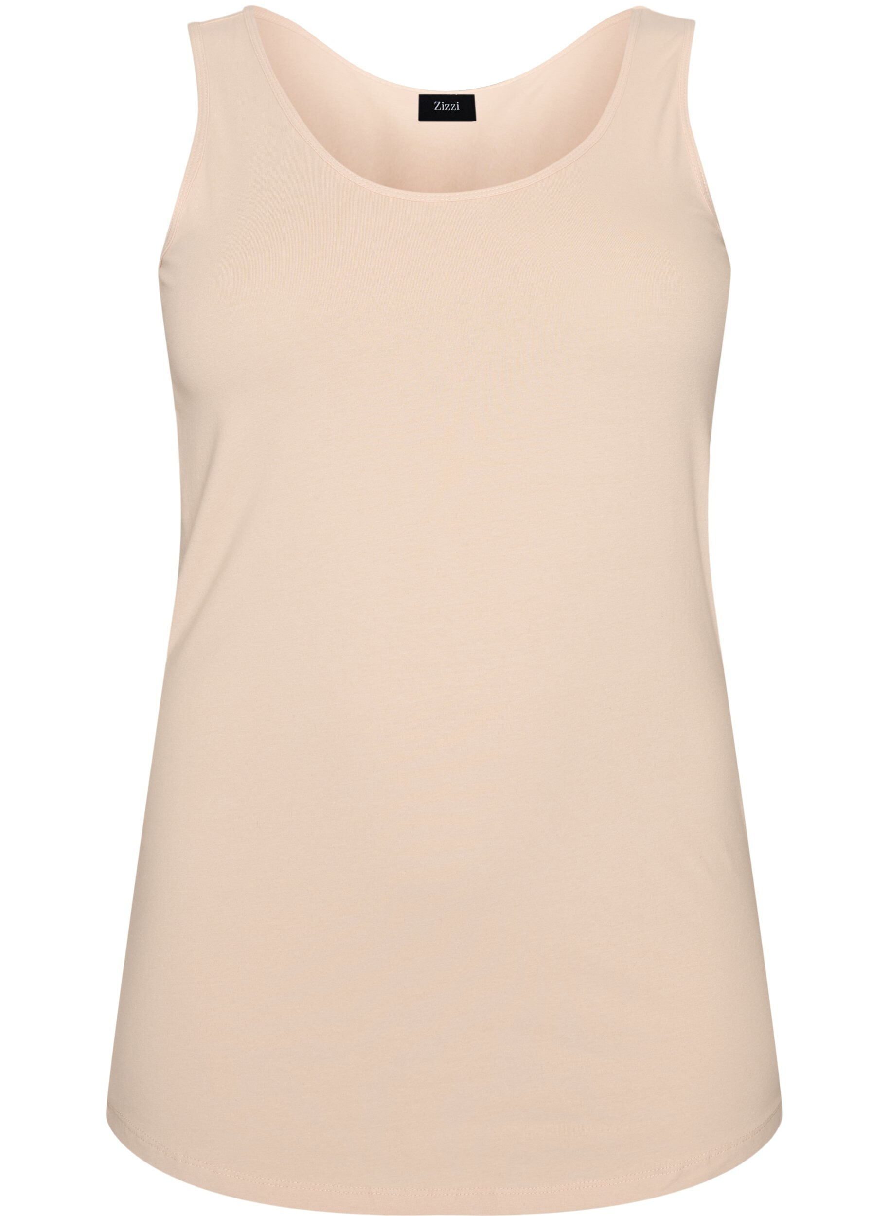 Solid color basic top in cotton