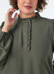Viscose tuniek met ruches en knopen, Groen, Model image number 3