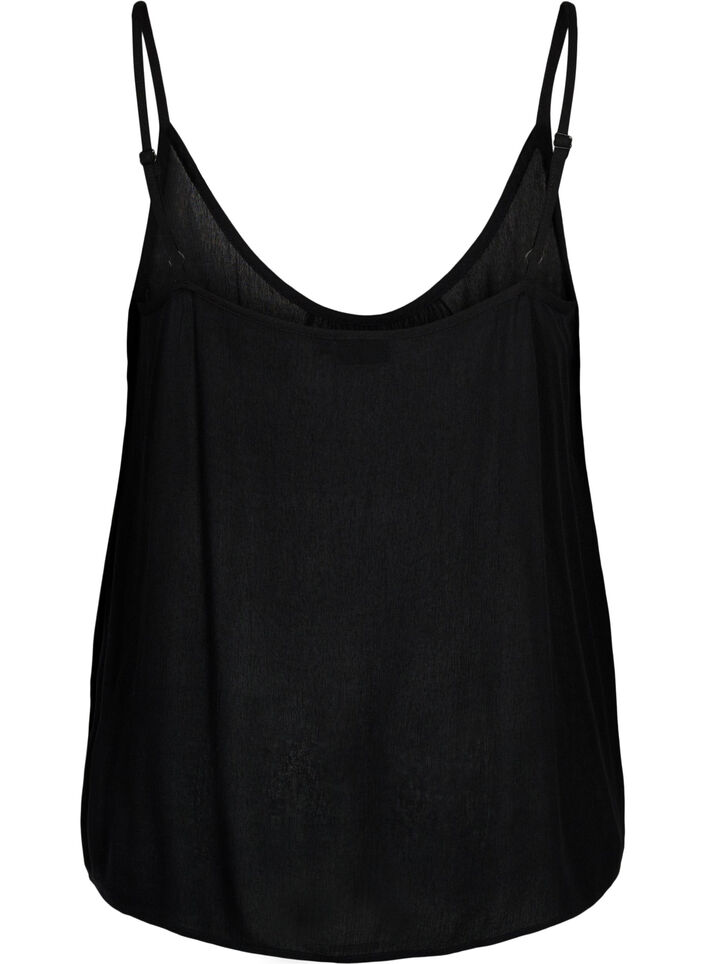 Top &agrave; bretelles en viscose, Noir, Packshot image number 1