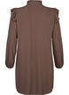 Robe courte à volants et paillettes, Marron, Packshot image number 1